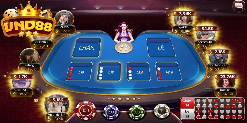 Giao diện trực quan khi tham gia game Giao diện trực quan khi tham gia game